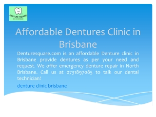 Affordable Dentures Clinic in Brisbane