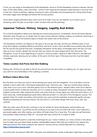Tattoo Therapeutic Process Stages
