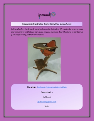 Trademark Registration Online In Malta  Ipmundi