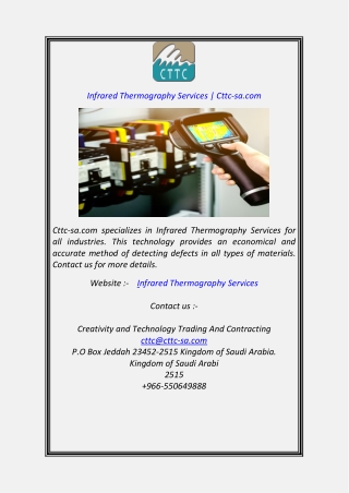 Infrared Thermography Services Cttc-sa.com