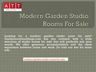 Modern Garden Studio Rooms For Sale | Gardenroombuildings.com