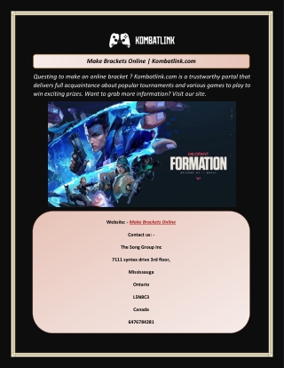Make Brackets Online  Kombatlink