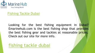 Fishing Tackle Dubai Emarinehub.com