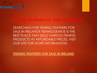 Fishing Feathers for Sale in Ireland  Fishinggear.ie