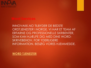 Word Services  Innovakk.no