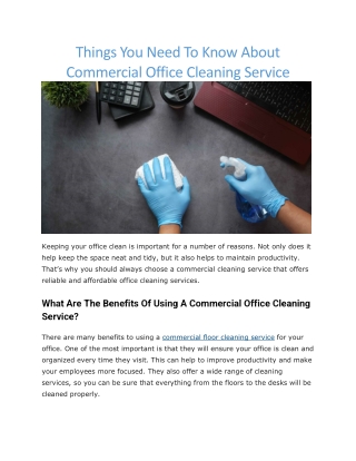 commercial office cleaning services