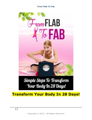 From Flab to Fab