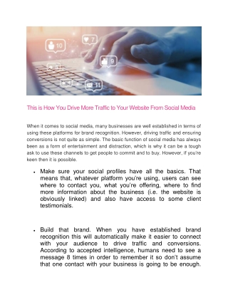This is How You Drive More Traffic to Your Website From Social Media - Iconic Digital