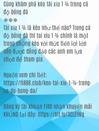 Keo tai xiu 1.75