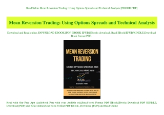 ReadOnline Mean Reversion Trading Using Options Spreads and Technical Analysis [EBOOK PDF]