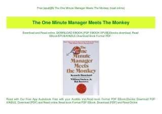 Free [epub]$$ The One Minute Manager Meets The Monkey {read online}