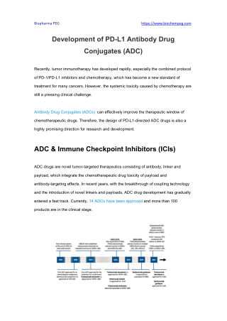 Development of PD-L1 Antibody Drug Conjugates (ADC)