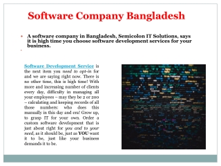 Software Company Bangladesh