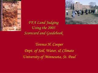 FFA Land Judging Using the 2005 Scorecard and Guidebook