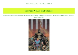 Pdf free^^ Eternals Vol. 2 Hail Thanos Full Book