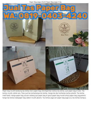 Ö8lᑫ·Ö4Öᣮ·4ᒿ4Ö (WA) Distributor Tas Kertas Murah Tas Kertas Murah Anti Air