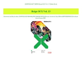 [DOWNLOAD^^][PDF] Reign Of X Vol. 13 Online Book