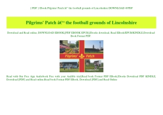 { PDF } Ebook Pilgrims' Patch Ã¢Â€Â“ the football grounds of Lincolnshire DOWNLOAD @PDF