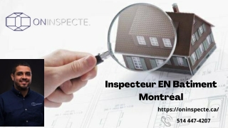 Inspecteur EN Batiment Montréal
