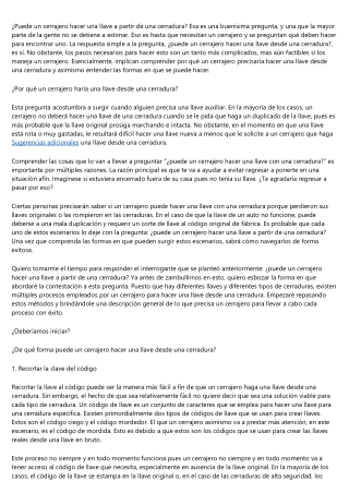 ¿PUEDE UN CERRAJERO HACER UNA LLAVE SIN LA ORIGINAL?
