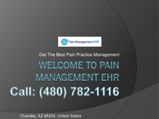 Online Pain Practice Management System