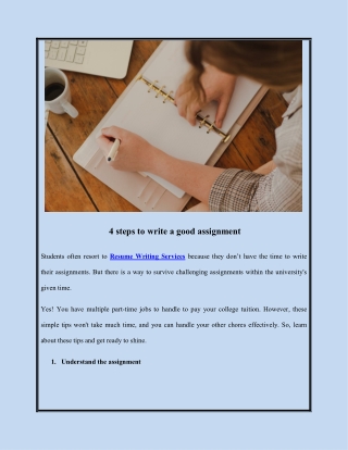 4 steps to write a good assignment