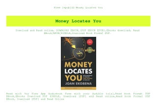Free [epub]$$ Money Locates You (DOWNLOAD E.B.O.O.K.^)