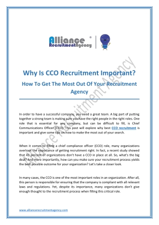 cco recruitment
