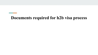 Documents required for h2b visa process