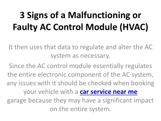 3 Signs of a Malfunctioning or Faulty AC Control Module (HVAC)