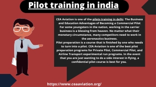 Pilot training in CEA Aviation