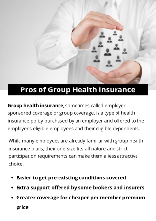 Pros of Group Health Insurance