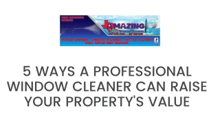 5 Ways a Professional Window Cleaner Can Raise Your Property's Value