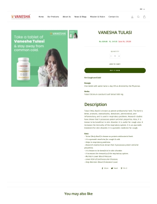 VANESHA TULASI For Cough and Cold