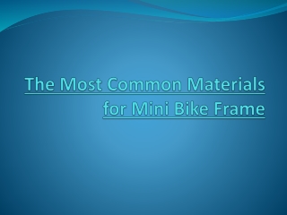 Mini Bike Frame
