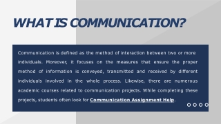 What is Communication