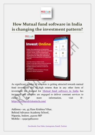 How Mutual fund software in India is changing the investment pattern