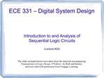 ECE 331 Digital System Design