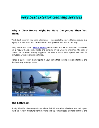 very best exterior cleaning services