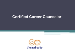 Certified Career Counselor - ChampBuddy