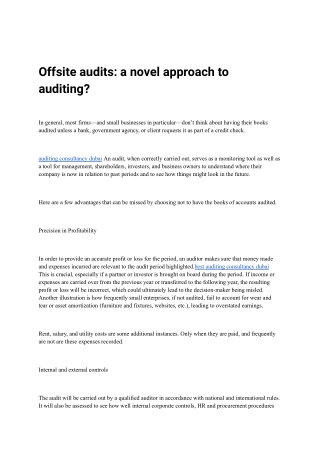 MORE PROFIT WITH ACCURATE ACCOUNTING