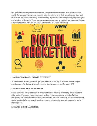 4 Components Of Digital Marketing in 2022