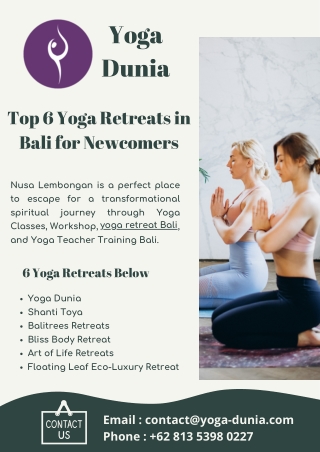 Top 6 Yoga Retreats in Bali for Newcomers