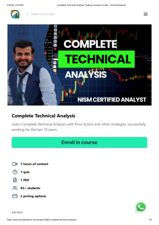 Best Complete Technical Analysis Trading Courses In India - Orchid Research