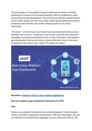 Best Cross-Platform App Development Frameworks in 2022