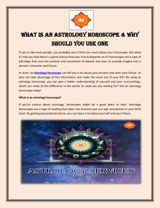 What Is An Astrology Horoscope & Why Should You Use One