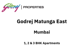 Godrej Matunga East Mumbai | E-Brochure