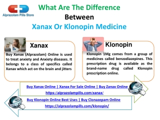 What Are The Difference Between Xanax Or Klonopin Medicine