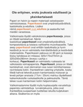 Ole erityinen, erotu joukosta edullisesti ja yksinkertaisesti
