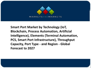 Smart Port Market - Global Forecast to 2027